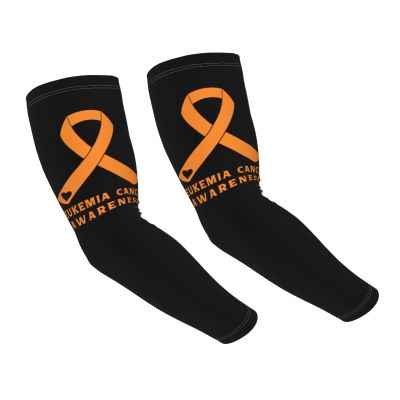 Leukemia Cancer Awareness Cooling Sleeves Uv Protection Arm Sleeves For Outdoor Sports