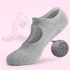 GQABXKDQO 3 Pairs Non Slip Yoga Sock with Grips Pilates Ballet Socks Wicking Perspiration Breathable Socks for Women(3Pairs*Grey) view 2