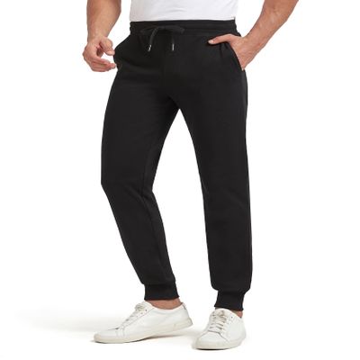 Zylioo Extra Long Sweatpants for Men with Pockets,Jogger for Tall Men 34-36 Inseam,Men's Athletic Pants Tall Black