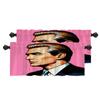 BaoNews American Election Men Kitchen Valances for Windows, Suit Old Man Pink Background Blackout Valances Curtains Multilayer Polyester Drapes for Kitchen Bedroom 2 Pack 52X18 Inches view 1
