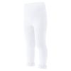 Mini angel Baby Leggings White Leggings Toddler Footless Tights 6-12 Months Girls Ruffle Leggings Cotton Stockings Pants, 1 Pack(White,S) view 1