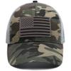 American Flag Trucker Hat - Snapback Hats for Men Women Baseball Cap - Breathable Mesh & Adjustable Fit for Casual Wear-Green Camo view 1