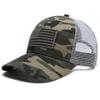 American Flag Trucker Hat - Snapback Hats for Men Women Baseball Cap - Breathable Mesh & Adjustable Fit for Casual Wear-Green Camo view 2