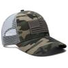 American Flag Trucker Hat - Snapback Hats for Men Women Baseball Cap - Breathable Mesh & Adjustable Fit for Casual Wear-Green Camo view 3