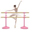 XAWSOP Ballet Barre Double Layer Ballet Barre Mobile Adjustable Height Leg Press Rod, Suitable for Adult and Child Leg Compression Stretching, 1.5M/5FT, Silver,Silver-1.5M/5FT view 1