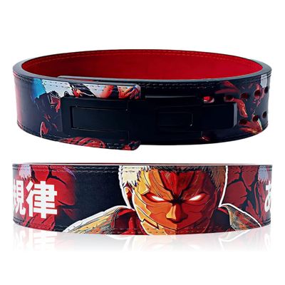 Anime Lever Belt - Weight Lifting Belt, Heavy Duty Powerlifting Belt, Gym Accessories For Men and Women - Weightlifting Gym Belt for Back Support and Deadlifts Squats (4-S)