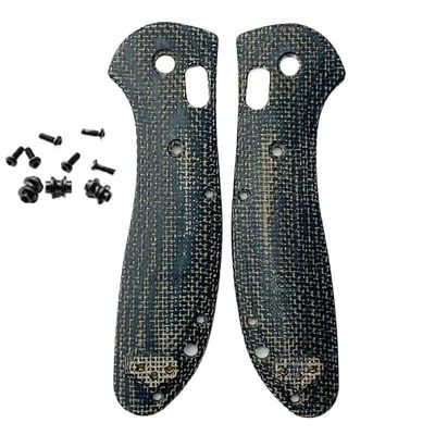 AYULL 1 Pair Micarta Scales with 3 Sets Screws Fits for Griptilian 551 550, Custom CNC Handle Patch DIY Replacement