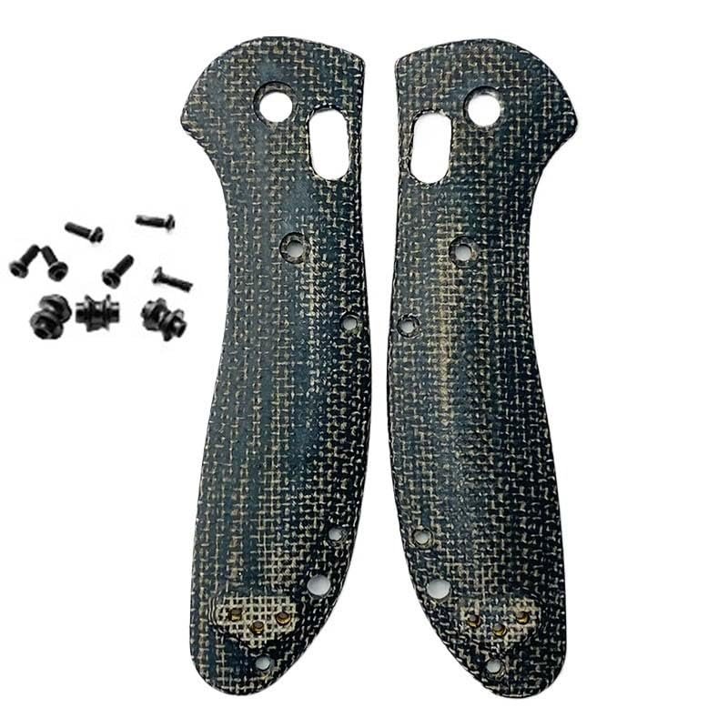AYULL 1 Pair Micarta Scales with 3 Sets Screws Fits for Griptilian 551 550, Custom CNC Handle Patch DIY Replacement