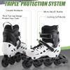 Inline Skates for Kids Girls and Boys, 4 Sizes Adjustable Roller Skates Blades with Full Light Up Wheels for Women Men, Durable Outer Shell, Roller Skates 4-12 Adults view 3