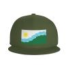 SIYTUAU Flag of Spokane, Washington (2021) Snapback Hat for Men Women Baseball Cap Trucker Flat Bill Hats Dad Caps Moss Green view 2