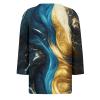 3/4 Sleeve Cotton Tops for Womens Dressy Shirts Crewneck Tops,Women Tunic Casual Loose Fit Shirt Floral Print Blouse view 4