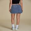 Luvamia Women's Denim Cargo Skirt - Short Jean Pencil Skirt in Blue Tides - Size Large (Fits 12-14) view 2