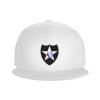 2Nd Infantry Division SSI Snapback Hat for Men Women Baseball Cap Trucker Flat Bill Hats Dad Caps White view 2
