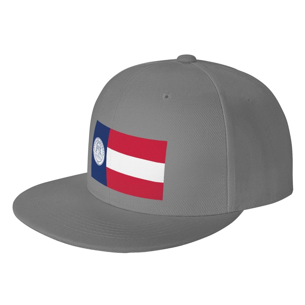 Flag of The State of Georgia (1920-1956) Snapback Hat for Men Women Baseball Cap Trucker Flat Bill Hats Dad Caps Gray