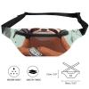 Fanny Pack for Men Women Funny Cute Animal Sloth Music Waist Pack Small Belt Bag with Adjustable Strap Waterproof Sling Bag Fashion Crossbody Bag Bum Bag for Travel Hiking Running view 2