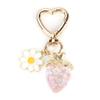 MUCOOS Cute Strawberry Keychain Charm,Strawberry Bag Charm & Purse Accessories for Girls, Strawberry Decor,Keychain for Backpacks,Purse,Handbags,and Gifts for Strawberry Lovers, Pink view 1