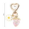 MUCOOS Cute Strawberry Keychain Charm,Strawberry Bag Charm & Purse Accessories for Girls, Strawberry Decor,Keychain for Backpacks,Purse,Handbags,and Gifts for Strawberry Lovers, Pink view 2
