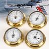 EDCWDTYYEC Traditional Barometer Traditional Weather Station 120mm Wall Mounted Thermometer Hygrometer Barometer Watch Tidal Clock Weather Station Copper Shell for Hotels, Warehouses, Offices Baromete view 2
