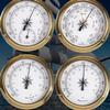 EDCWDTYYEC Traditional Barometer Traditional Weather Station 120mm Wall Mounted Thermometer Hygrometer Barometer Watch Tidal Clock Weather Station Copper Shell for Hotels, Warehouses, Offices Baromete view 4