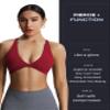 Aoxjox Women's Workout Sports Bras Fitness Metamorph Sienna Twist Bra Yoga Crop Tank (Rumba Red, Medium) view 2