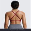 Aoxjox Women's Workout Sports Bras Fitness Metamorph Sienna Twist Bra Yoga Crop Tank (Rumba Red, Medium) view 3
