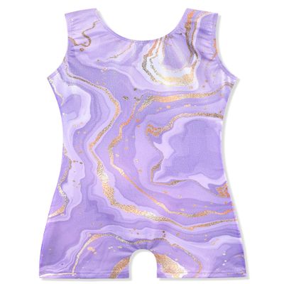 HOZIY Gymnastics Leotards for Girls 9-10 Years Biketard Tumbling Outfits Toddlers Girl Kids Sparkly Sparkle Voilet Purple Lavender Marble Dance Clothing Clothes Glitter