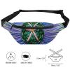 Fanny Pack for Men Women Modern Silk Threads Cloverleaf Filigree Waist Pack Small Belt Bag with Adjustable Strap Waterproof Sling Bag Fashion Crossbody Bag Bum Bag for Travel Hiking Running view 2