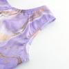 HOZIY Toddler Girls Leotards for Gymnastics 2t 3t Tumbling Outfits Voilet Marble Gold Liquid Shiny Sparkle Glitter Dance Clothes Clothing Outfits Unitard Shiny Purple Lavender view 3