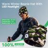 DETDLIB Gifts for Men, USB Rechargeable LED Headlamp Beanie, Valentines Day Gifts for Him, Men, Husband, Dad, Father, Mechanic, Women, Camouflage view 4