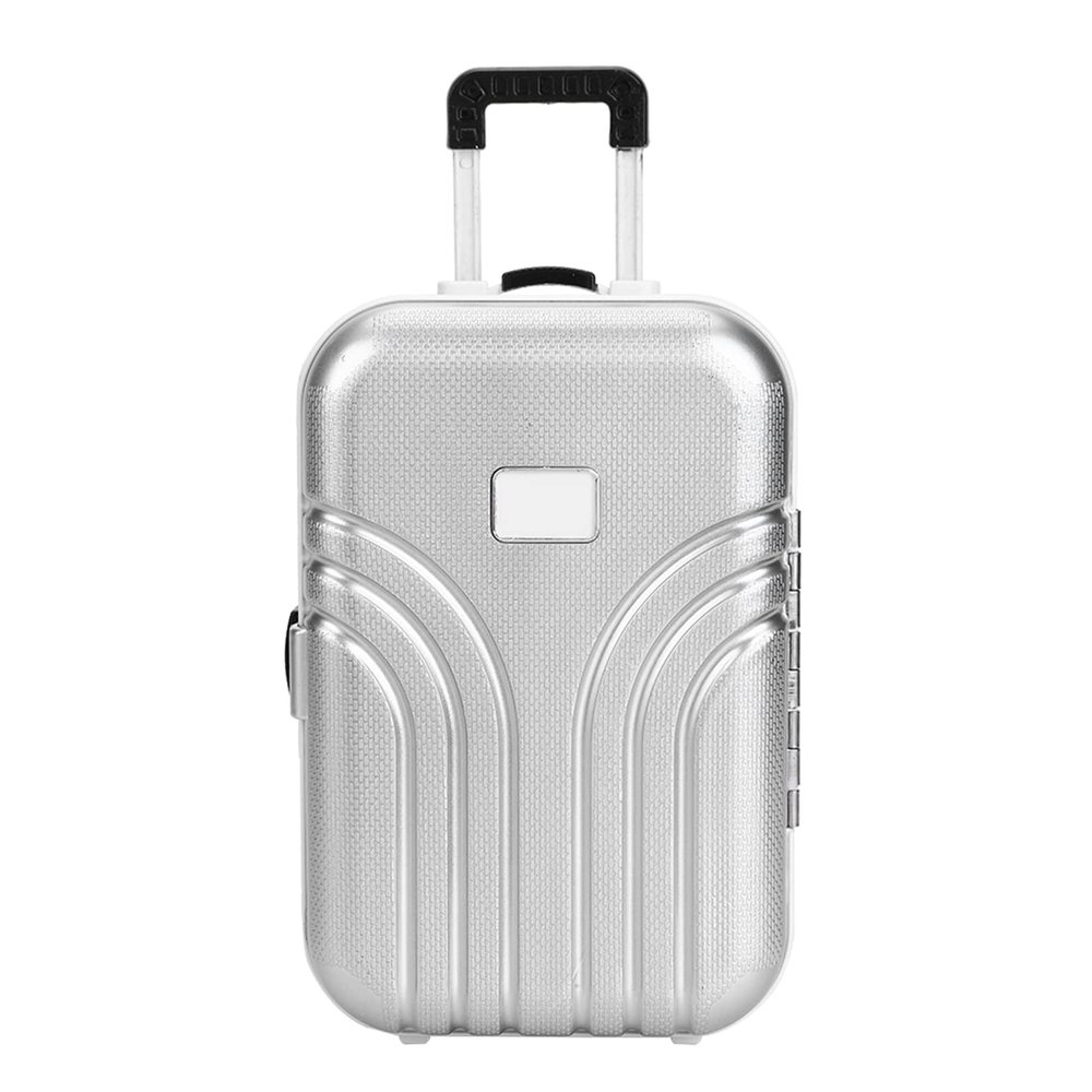 lihsong Baby Suitcase Toy Cute Plastic Rolling Suitcase Mini Luggage Box (Silver)
