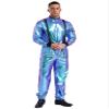 Lejafay Adult Funny Halloween Spacesuit Costume Coverall Pilot Air Force Flight Jumpsuit Dress Up Party Blue A Large view 4
