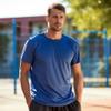5 Pack Mens Short Sleeve Quick Dry Active Athletic T Shirt Running Gym Workout Tee Tops view 2