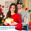 FFIPBGE Christmas Stocking Stuffers for Men Adults, Beanie Hats with Light, USB Rechargeable LED Hand Free Headlamp, Birthday Gifts for Men, Women, and Teens, Ideal for Camping, Hiking, Red view 2