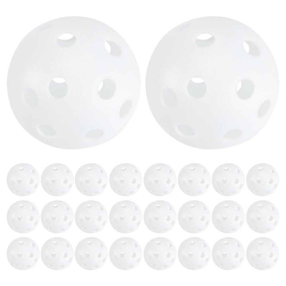 Happyyami 30pcs Golf Hollow Training Balls Durable Plastic Practice Balls for Swing Training Indoor and Outdoor Use for Boys and Girls and Adults Fun Golf Toy for Skill Development