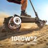 iScooter Electric Scooter, 1000W E Scooter, 50 Miles Long Range & 38 MPH Top Speed, 10" Off-Road Vacuum Tire Scooter for Adults with Turn Signals, Double Braking Systems, APP and Storage Bag view 3