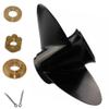 AQUAMAN OEM 10 1/2x11 with Hardware Kits Propeller Fit BRP Johnson Evinrude OMC Stern Drive 15/20/25/30/35 HP 14 Spline Tooth view 2