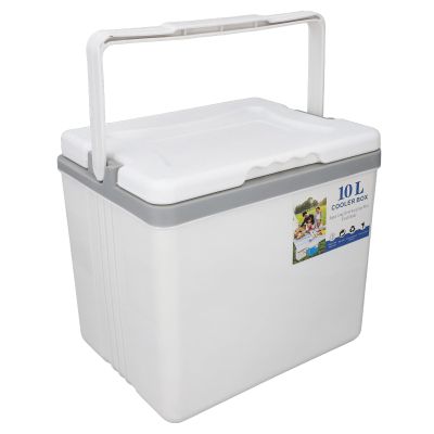 10L Hard Cooler, 11.4x8.9x10.4in, Insulated Portable Cooler with Heavy Duty Handles, Can Cooler, for Drink, Beach, Beverage, Camping, Picnic, Fishing, Cake (White)