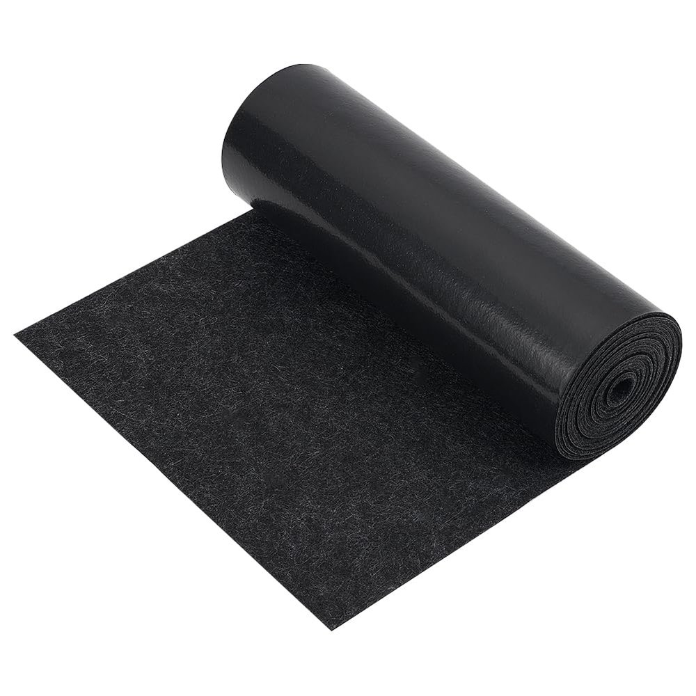 BENECREAT 12 Inch x 13 Ft Black Boat Trailer Bunk Carpet Polyester Marine Carpeting Dust Proof for Home, Office, Boat Lift Bunk, Hotels Decoration, Car Trunk Liner, 2mm Thick