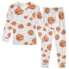 ALAZA Basketball Polka Dot 2 Piece Pajama Set Long Sleeve Top and Pants Sleepwear Unisex 5T Multicolor view 1
