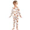 ALAZA Basketball Polka Dot 2 Piece Pajama Set Long Sleeve Top and Pants Sleepwear Unisex 5T Multicolor view 3
