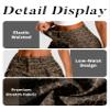 ELLEVEN Women's Cargo Skirt High Stretchy, y2k Mini Jean Skirts for Women Denim Low Waist Cute Skirt with Pocket Leopard Print X-Small view 4