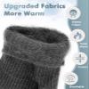 CHENMEI Winter Fingerless Gloves for Men Women - Mittens Finger Wool Gloves with Flip,Warm Half Finger Knitted Cold Weather view 2