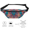 Fanny Pack for Men Women Bohemian Psychedelic Peacock Mandala Waist Pack Small Belt Bag with Adjustable Strap Waterproof Sling Bag Fashion Crossbody Bag Bum Bag for Travel Hiking Running view 2