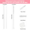 9PCS Cup Accessories for Stanley 40oz Tumbler Including 2 Straw Covers, 2 Replacement Straws, 1 Straw Brush, 1 Silicone Spill Proof Stopper set (Pink) view 4