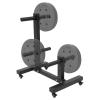 FXEIPOL Plate Rack Tree,1102.3 Lbs Commercial Olympic Weight Plate Tree Vertical Barbell Storage Rack with Wheels Double Column Mobile Dumbbell Piece Holder for Homes, Hotels, Gyms view 3