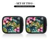 2 Packs Tropical Summer Hawaiian Flower Palm Leaves Luggage Handle Wraps for Suitcase Comfort Soft Luggage Handle Covers for Travel view 2