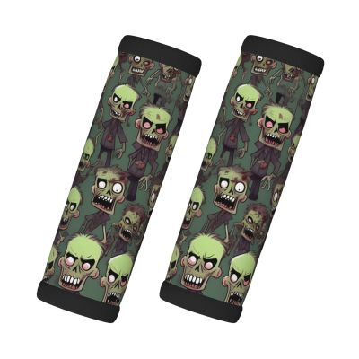 2 Packs Many Zombies Luggage Handle Wraps for Suitcase Comfort Soft Luggage Handle Covers for Travel