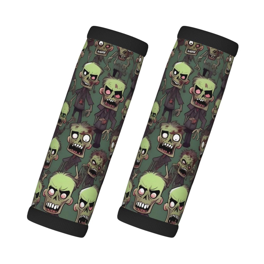 2 Packs Many Zombies Luggage Handle Wraps for Suitcase Comfort Soft Luggage Handle Covers for Travel