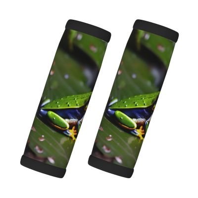 2 Packs Peace Tree Frogs Luggage Handle Wraps for Suitcase Comfort Soft Luggage Handle Covers for Travel