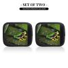 2 Packs Peace Tree Frogs Luggage Handle Wraps for Suitcase Comfort Soft Luggage Handle Covers for Travel view 2